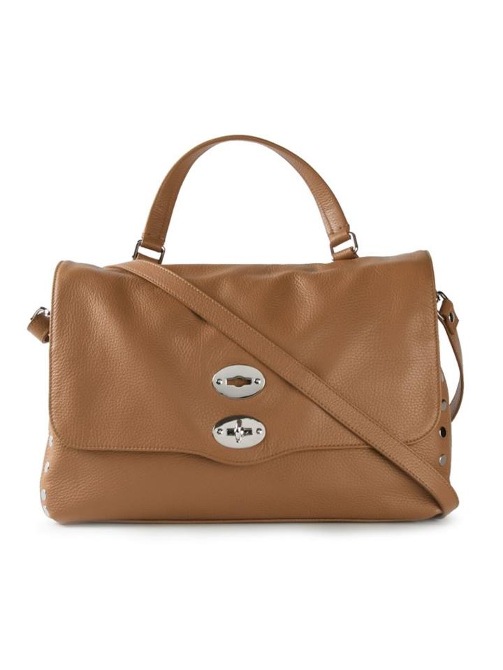 Zanellato Postina Satchel, Women's, Brown, Calf Leather