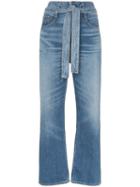 3x1 Kelly Paperbag Tie Belt Jeans - Blue