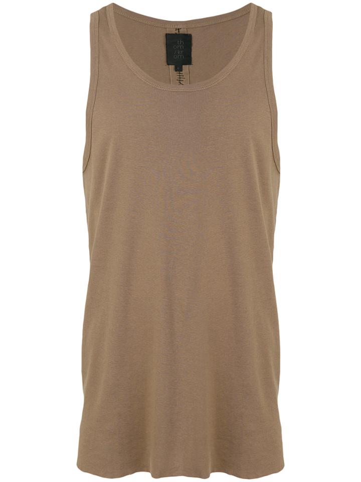 Thom Krom Raw Edge Tank Top - Brown