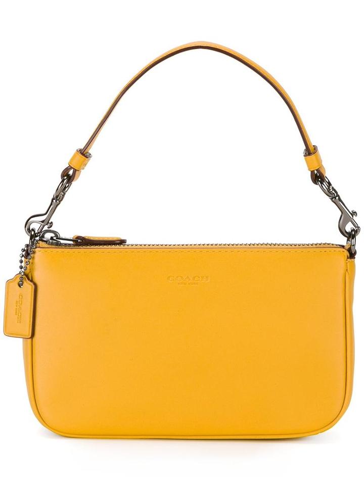 Coach Nolita 19 Clutch, Women's, Yellow/orange, Leather