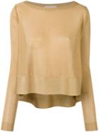 Antonio Berardi Metallic Jumper, Women's, Size: 44, Yellow/orange, Rayon/polyester