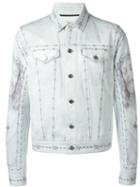 Givenchy Christ Print Denim Jacket, Men's, Size: M, Blue, Cotton