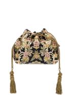 Etro Mini Floral Jacquard Bucket Bag - Black