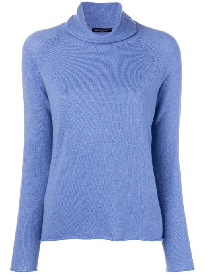 Piazza Sempione Turtleneck Sweater - Blue