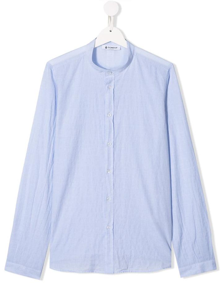 Dondup Kids Band Collar Shirt - Blue