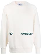 Ambush Relaxed-fit Logo Print Sweatshirt - White