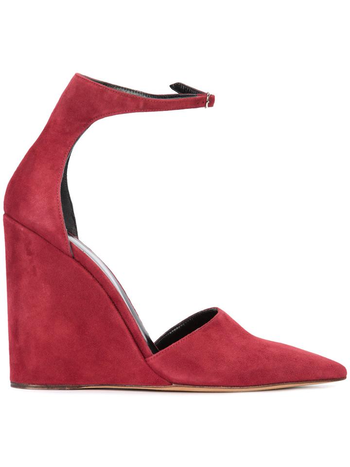 Derek Lam Mata Ankle Strap Wedge - Red