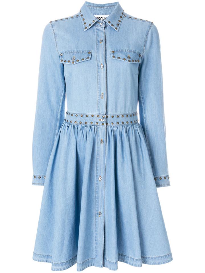 Moschino Denim Skater Dress - Blue