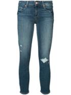 Paige - Distressed Ankle Jeans - Women - Cotton/polyester/spandex/elastane - 25, Blue, Cotton/polyester/spandex/elastane