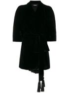 Parlor Silk Wrap Dress - Black