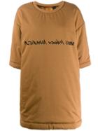 Mm6 Maison Margiela Reversible Abstract Print Dress - Brown