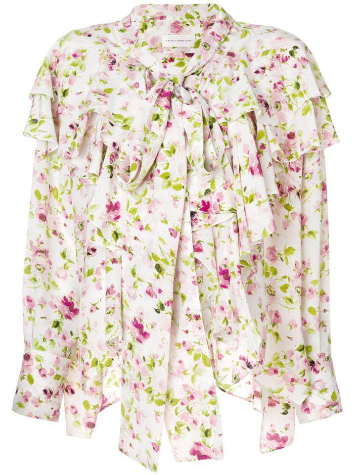 Faith Connexion Ruffle Trim Floral Blouse - Multicolour