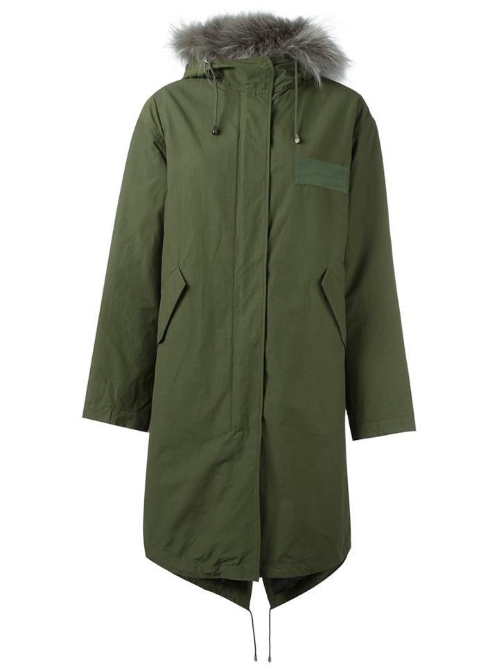 Yves Salomon Fur-trimmed Parka Coat