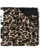 Marc Jacobs Dotted Leopard Print Stole, Women's, Black, Wool/viscose