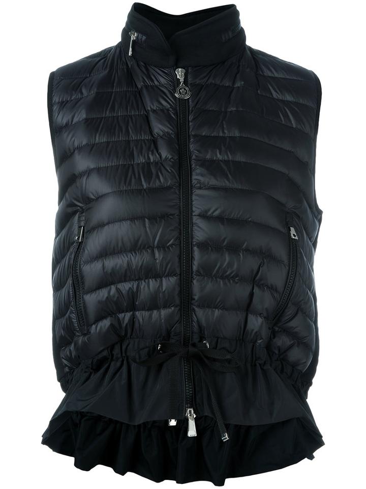 Moncler Hooded Padded Front Gilet, Women's, Size: Xs, Black, Polyamide/cotton/feather Down