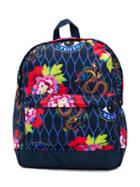 Kenzo Kids Teen Floral Print Backpack - Blue
