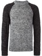Ymc Crew Neck Sweater, Men's, Size: Small, Grey, Acrylic/wool/alpaca