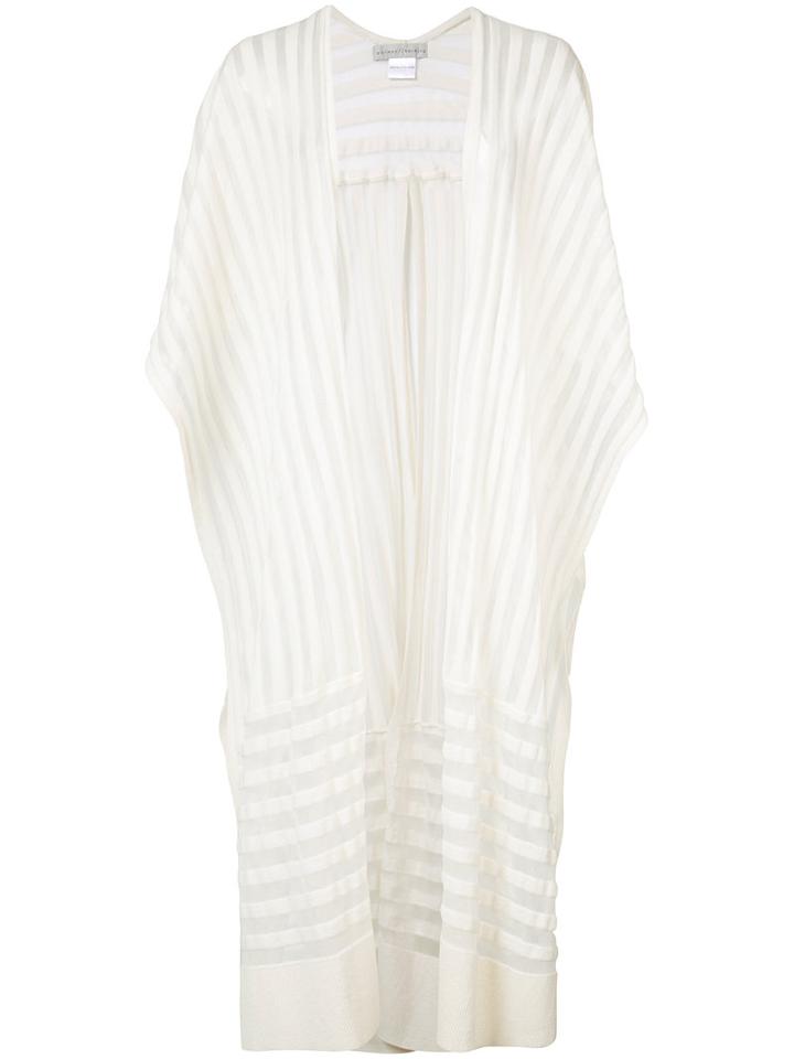 Palmer / Harding - Striped Cape - Women - Cotton/rayon/cashmere - One Size, Women's, White, Cotton/rayon/cashmere