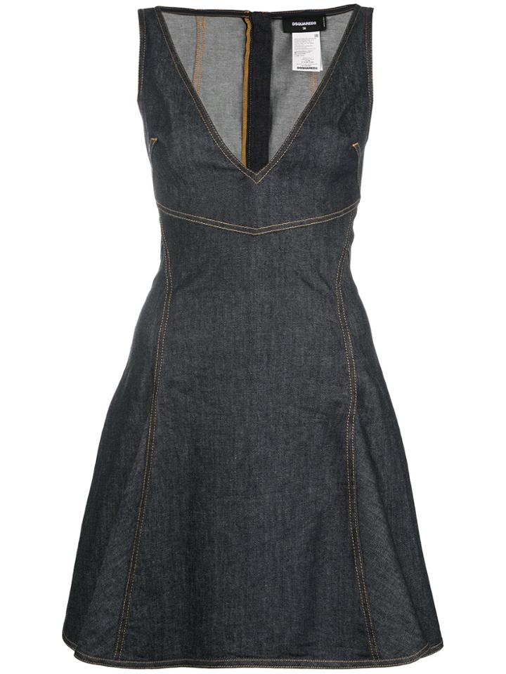 Dsquared2 Flared Denim Dress - Blue