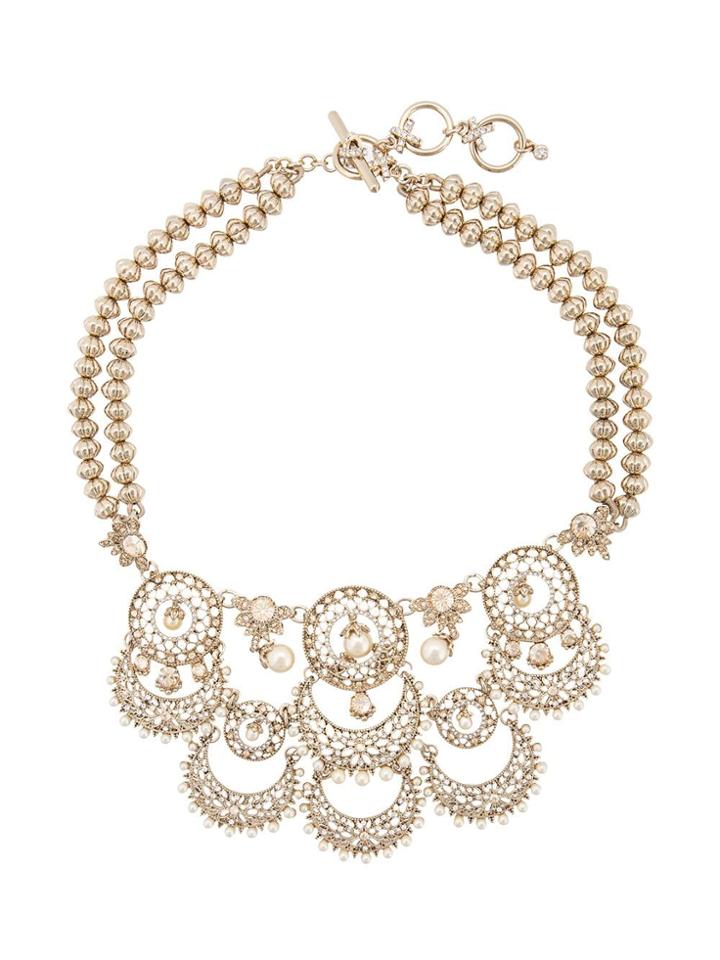 Marchesa Notte Cut-out Detail Necklace - Metallic