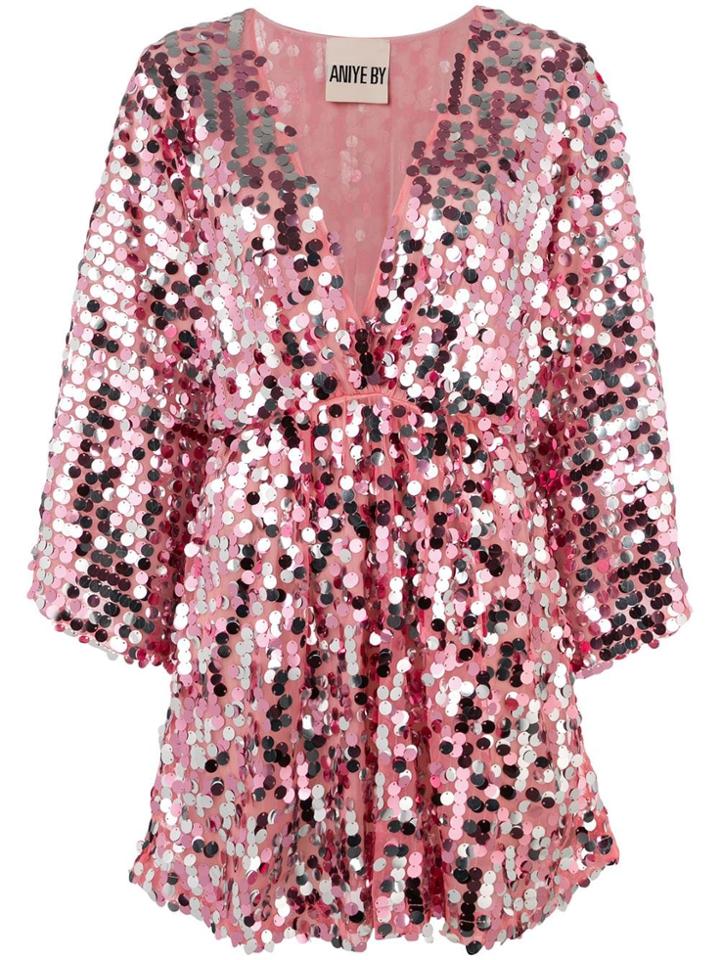 Aniye By Sequined Short Dress - Pink