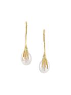Wouters & Hendrix Gold 18kt Yellow Gold 'crow's Claw' Pearl Earrings