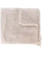 Rick Owens Frayed Scarf, Men's, Nude/neutrals, Silk/cashmere
