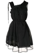 Shanshan Ruan Pleated Short Dress - Black