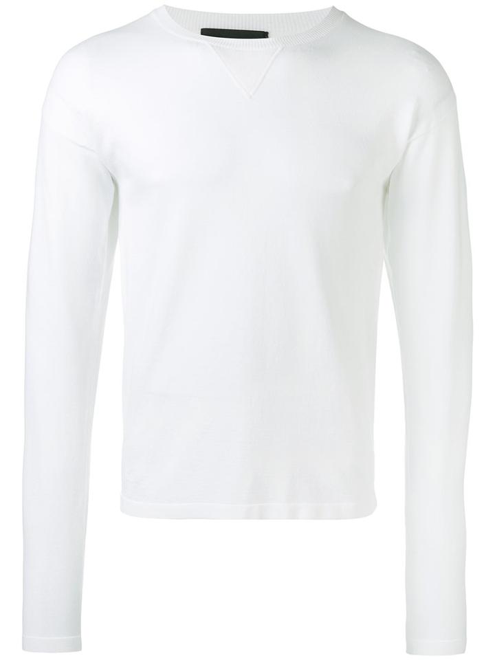 Diesel Black Gold - Long Sleeve Sweater - Men - Polyester/viscose - Xl, White, Polyester/viscose