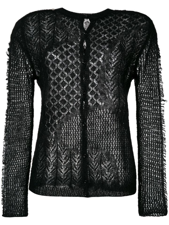 Diesel Openwork Cardigan - Black