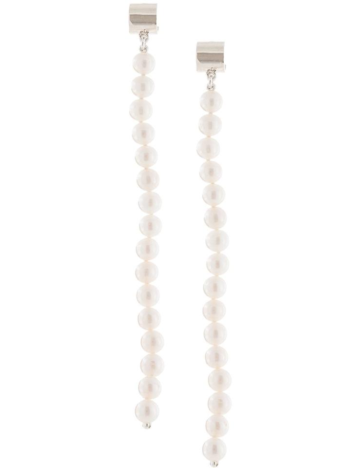 Meadowlark Cuff Strand Earrings - White
