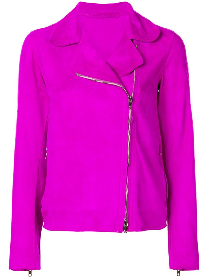 Salvatore Santoro Off Centre Zipped Jacket - Pink & Purple