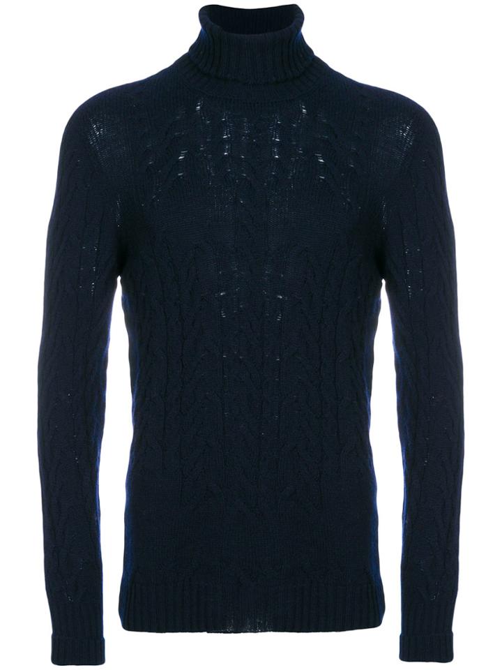 Drumohr Turtleneck Jumper - Blue