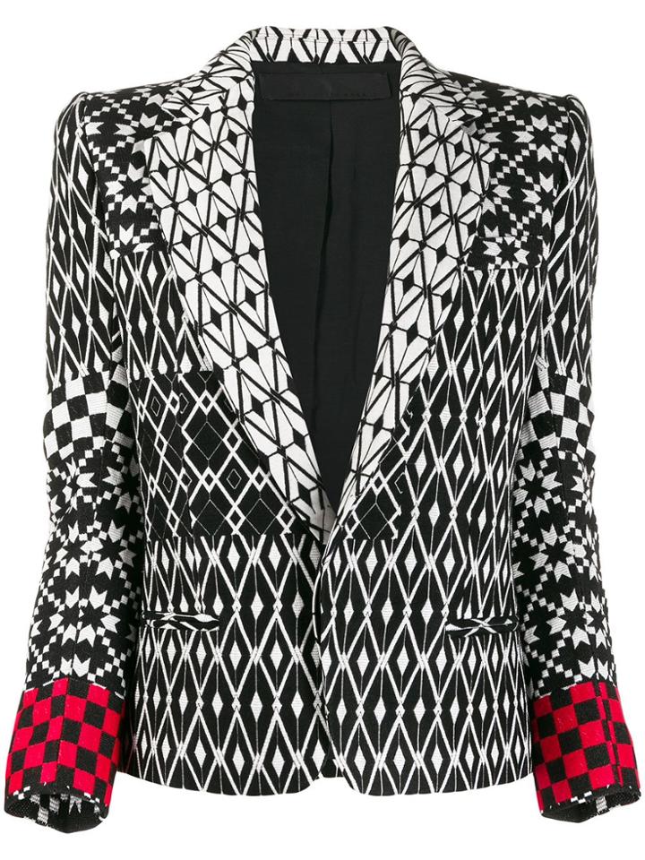 Haider Ackermann Pattern Mix Blazer - Black
