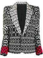 Haider Ackermann Pattern Mix Blazer - Black