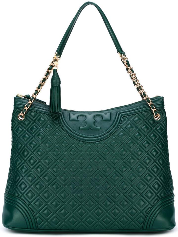 Tory Burch 'fleming' Shoulder Bag, Women's, Green, Lamb Skin