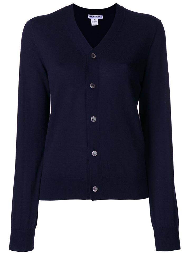 Comme Des Garçons Comme Des Garçons V-neck Buttoned Cardigan - Blue