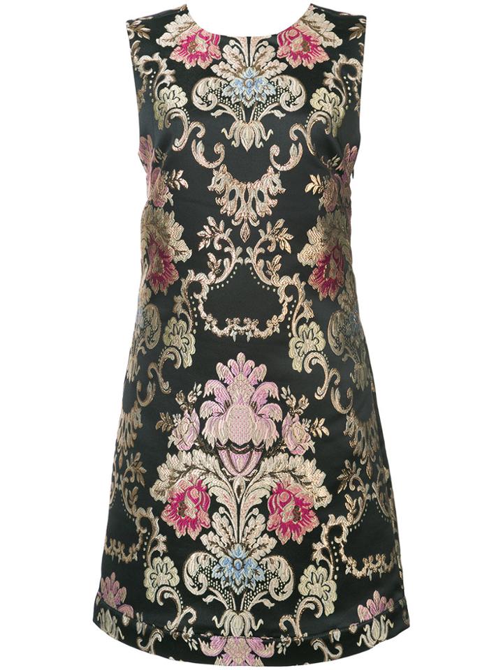 Nicole Miller Baroque Jacquard Dress - Black