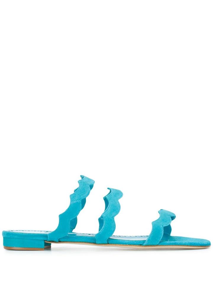 Manolo Blahnik Open Toe Sandals - Blue