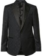 Alexander Mcqueen Skull Jacquard Blazer, Men's, Size: 50, Black, Wool/polyester