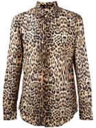 Roberto Cavalli Leopard Print Shirt, Men's, Size: 40, Cotton