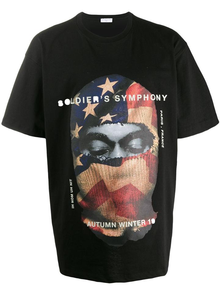 Ih Nom Uh Nit Soldier's Symphony Print T-shirt - Black