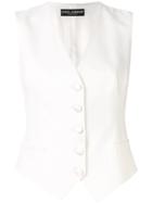 Dolce & Gabbana Fitted Waistcoat - White