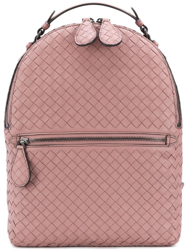 Bottega Veneta Electre Intrecciato Backpack - Pink