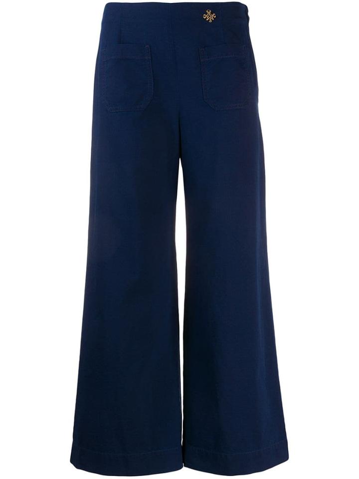 Mr & Mrs Italy Cropped Flared-style Jeans - Blue