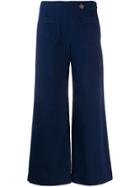 Mr & Mrs Italy Cropped Flared-style Jeans - Blue