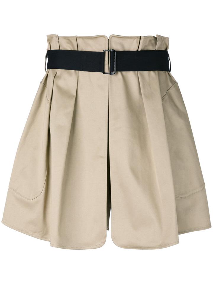 Rag & Bone - Belted Flared Shorts - Women - Cotton/polyamide/polyurethane - 0, Women's, Nude/neutrals, Cotton/polyamide/polyurethane