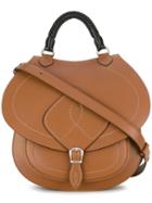 Maison Margiela Top Handle Saddle Bag, Women's, Brown, Leather