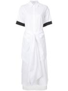 Tome - Bow Detail Shirt Dress - Women - Cotton - 4, White, Cotton
