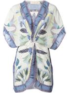 Tory Burch Mosaic Print Tunic Top, Women's, Size: Xs, Pink/purple, Silk